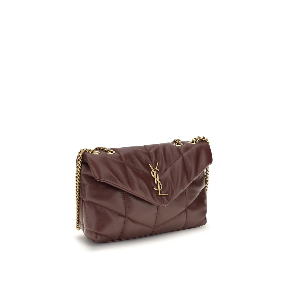 Saint Laurent Puffer Toy Brown Shoulder Bag