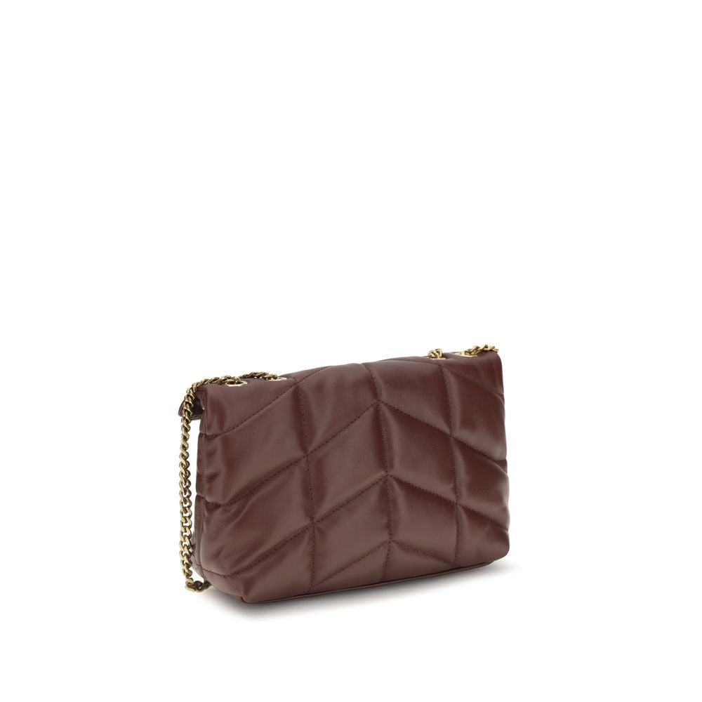 Saint Laurent Puffer Toy Brown Shoulder Bag