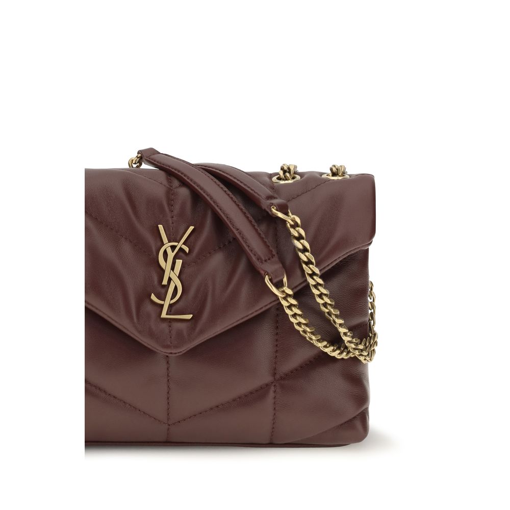 Saint Laurent Puffer Toy Brown Shoulder Bag