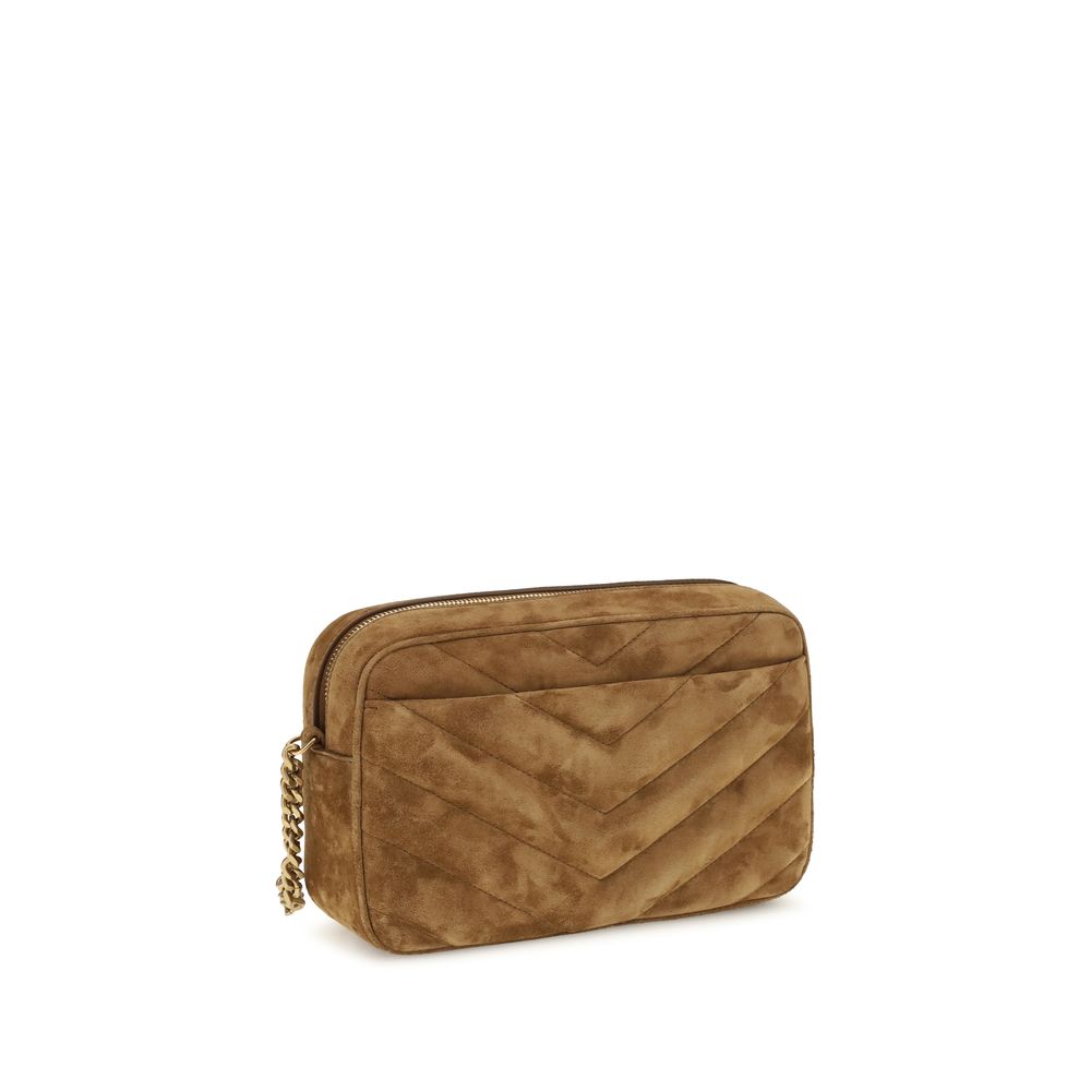 Saint Laurent Camera Loulou Matelassé Camel Shoulder Bag