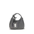 Ganni Studded Gray Mini Hobo Handbag