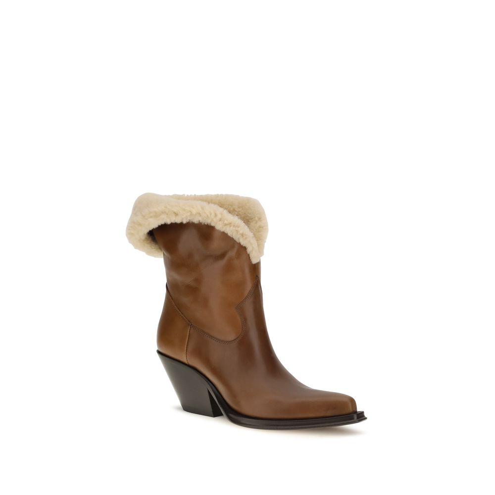 Chloé Azelan Western-Inspired Ankle Boots