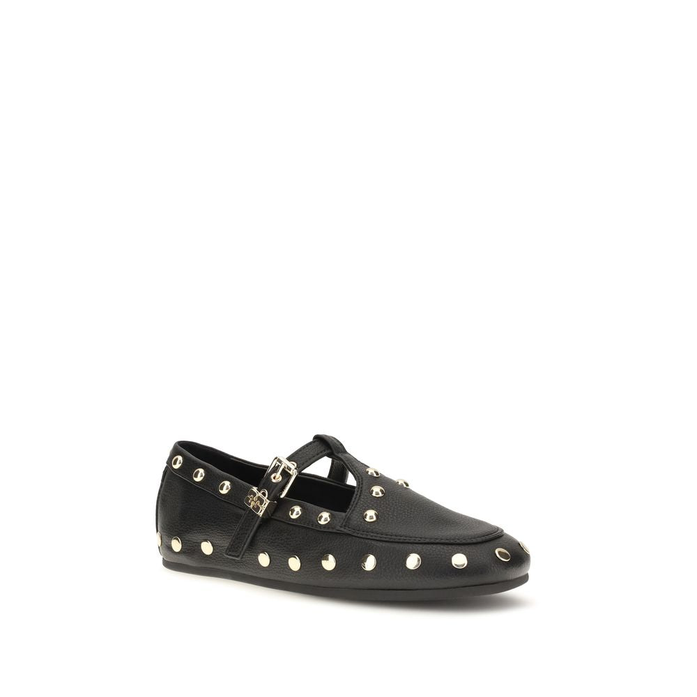 Ganni Mary Jenny Studded Ballet Flats