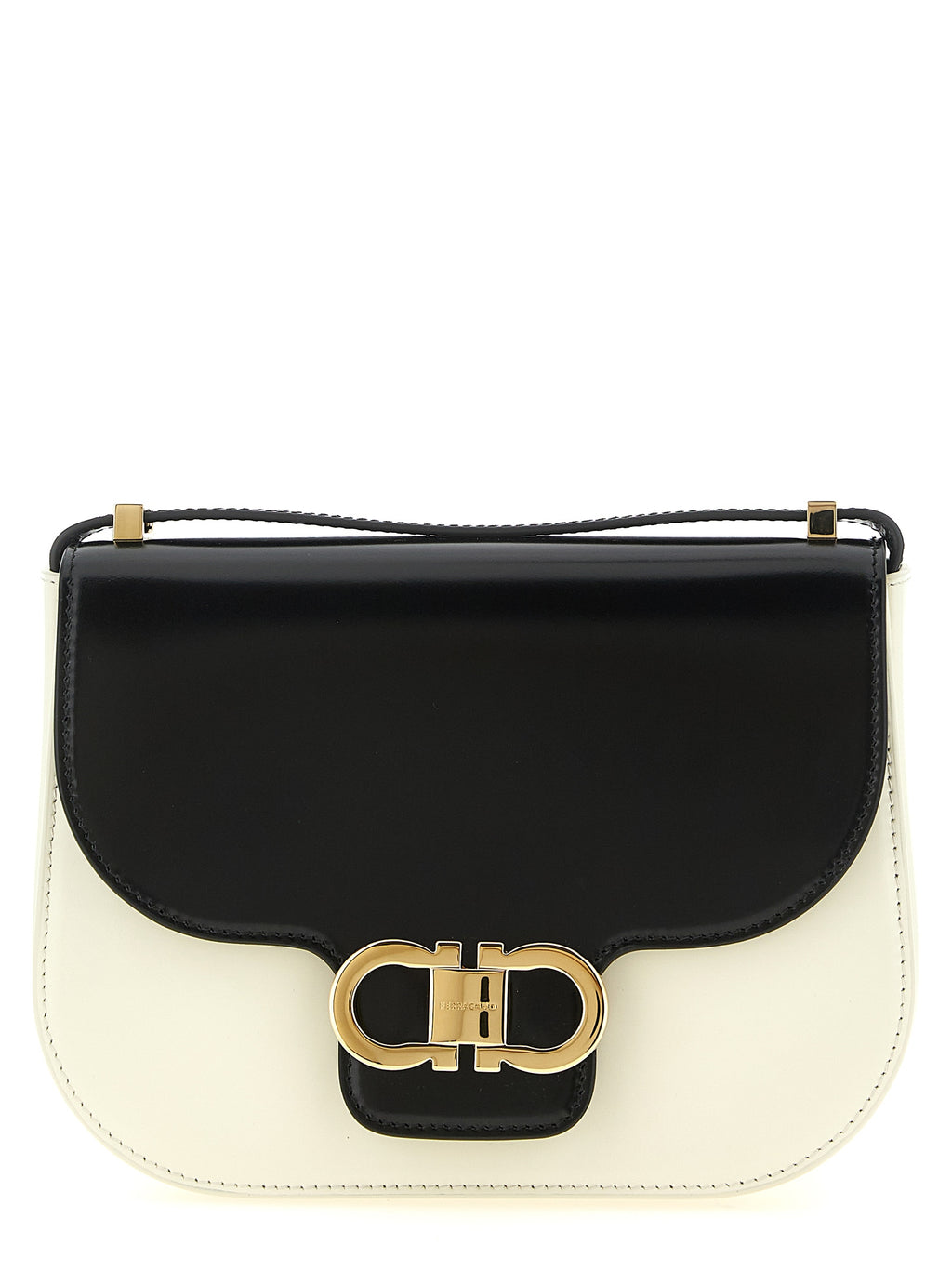 Ferragamo North-South Double Gancini Crossbody Bag