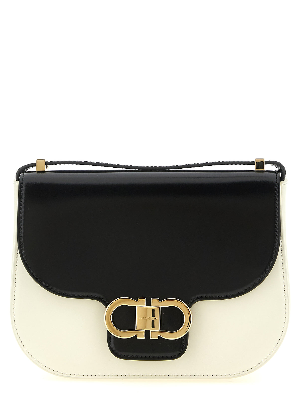 Ferragamo North-South Double Gancini Crossbody Bag