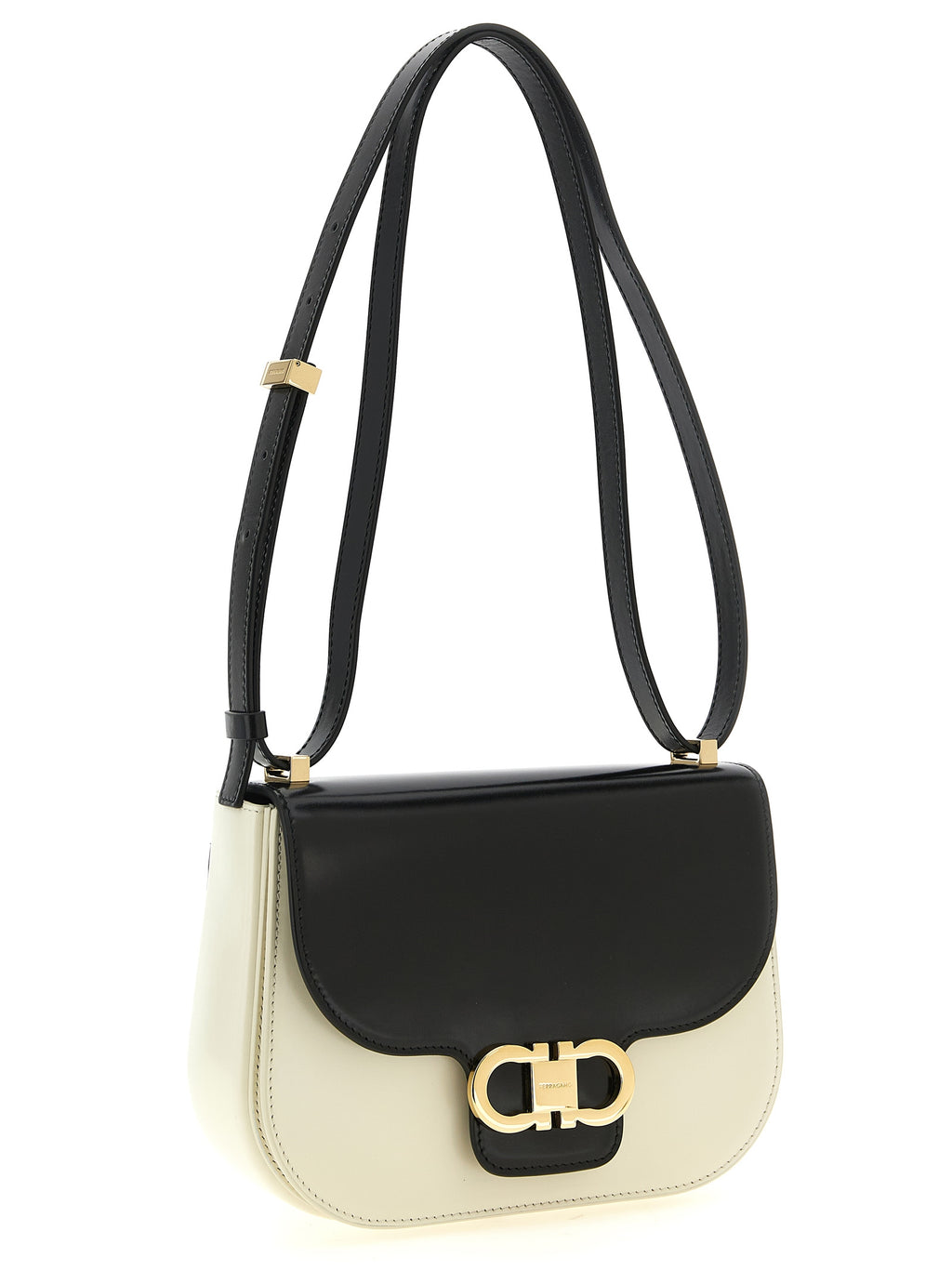 Ferragamo North-South Double Gancini Crossbody Bag