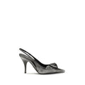Prada Floral-Appliqué Slingback Pumps