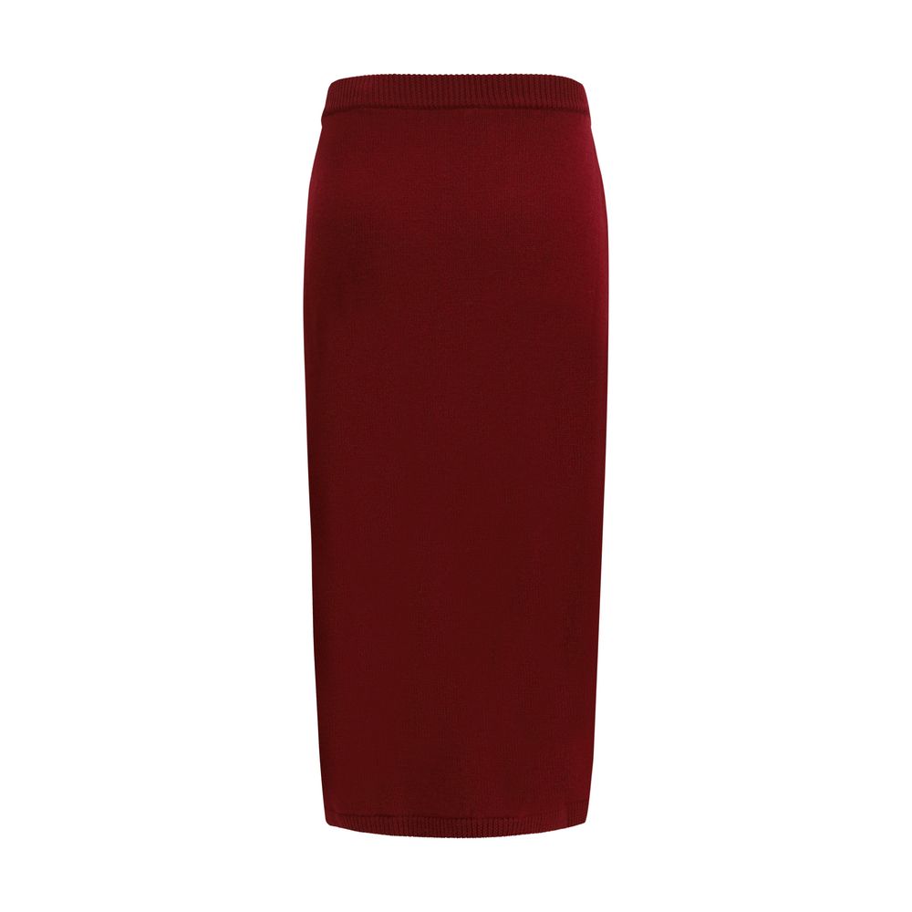 Alessandra Rich Openwork Knit Midi Skirt