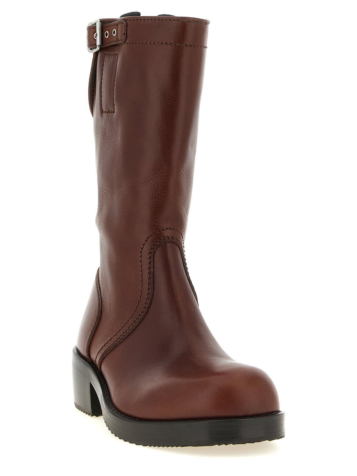 Dries Van Noten Buckle Mid-Calf Boots