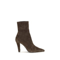 Saint Laurent Jill Square-Toe Ankle Boots