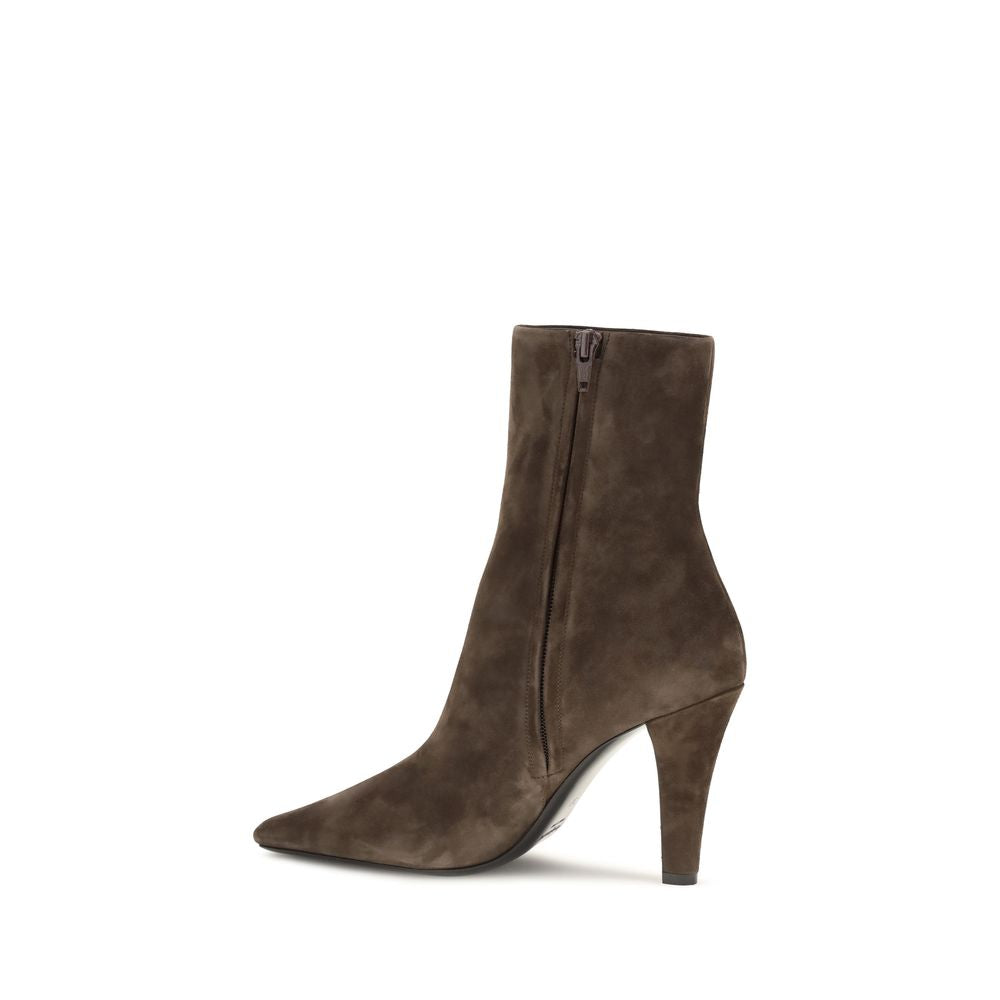 Saint Laurent Jill Square-Toe Ankle Boots