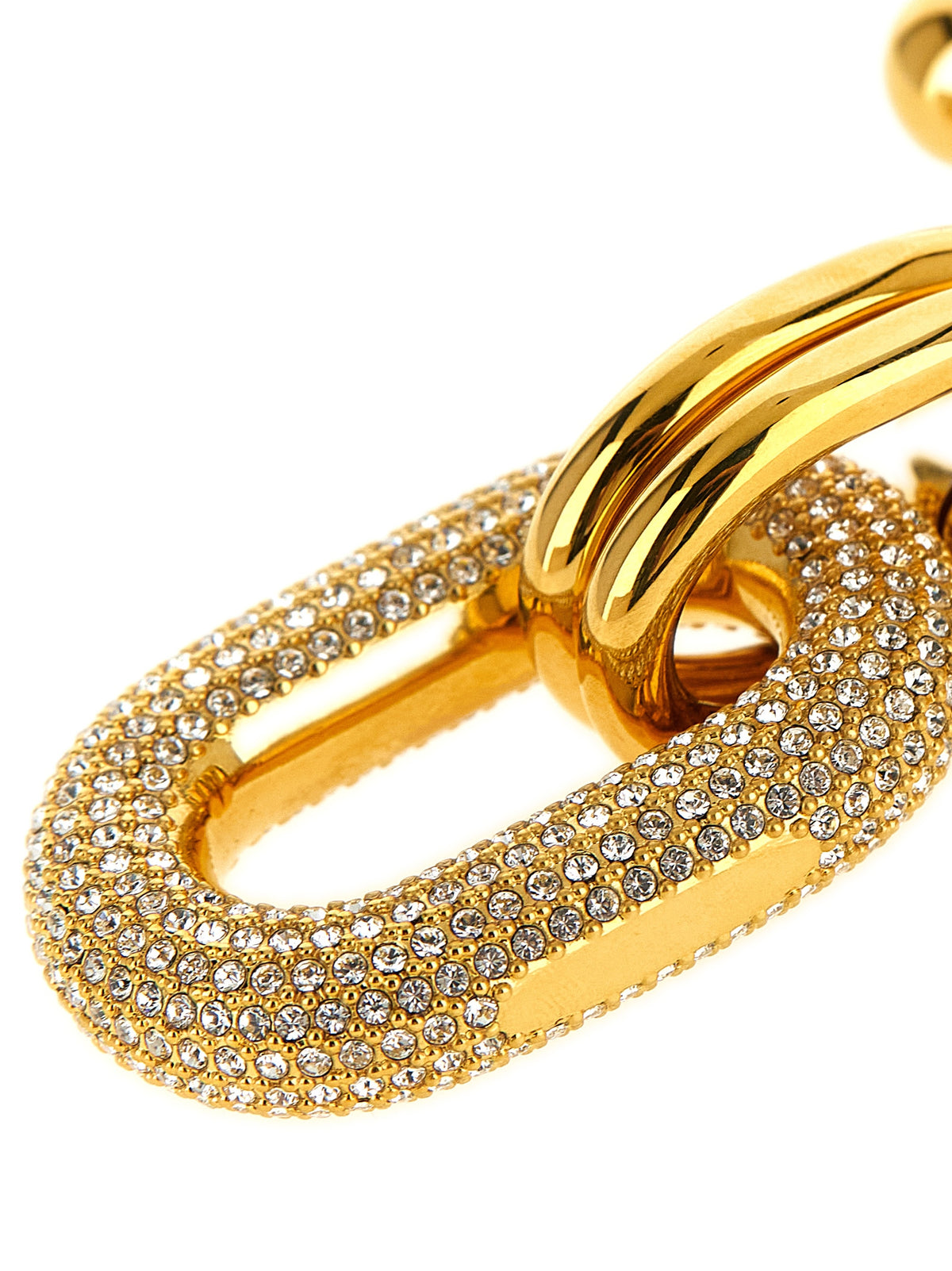 Paco Rabanne Crystal Oval Pendant Chain Necklace