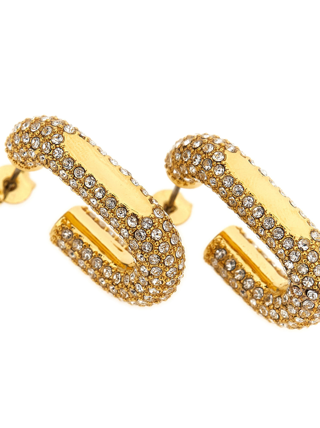 Paco Rabanne Crystal Pavé U-Shaped Earrings