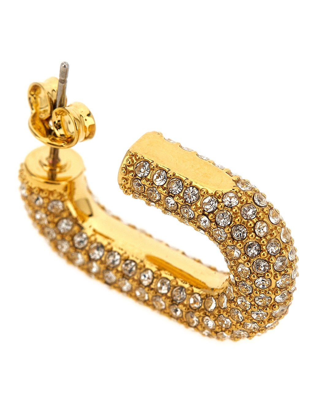 Paco Rabanne Crystal Pavé U-Shaped Earrings