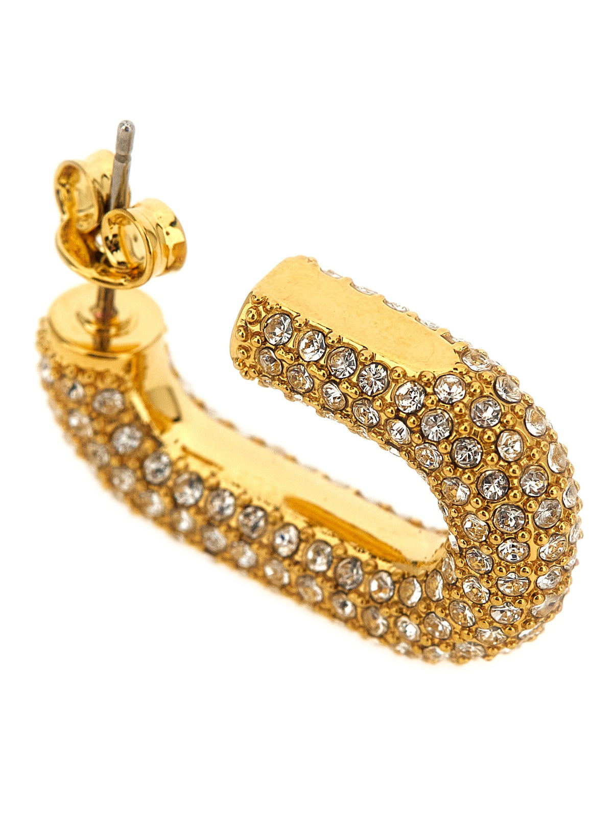 Paco Rabanne Crystal Pavé U-Shaped Earrings