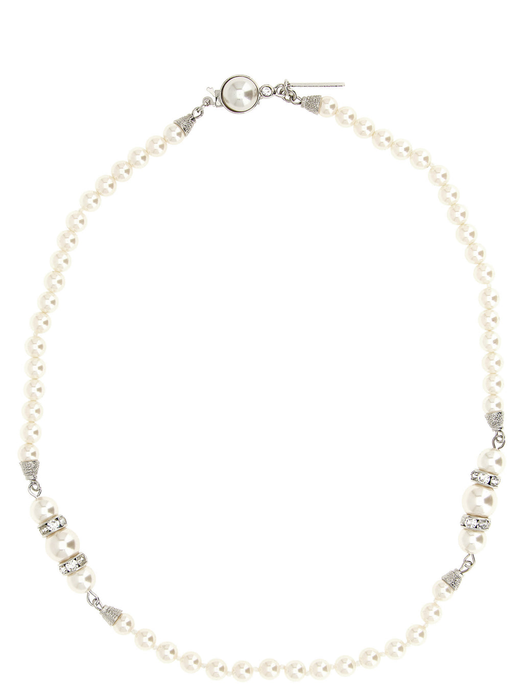 Alessandra Rich Crystal Pearl Necklace