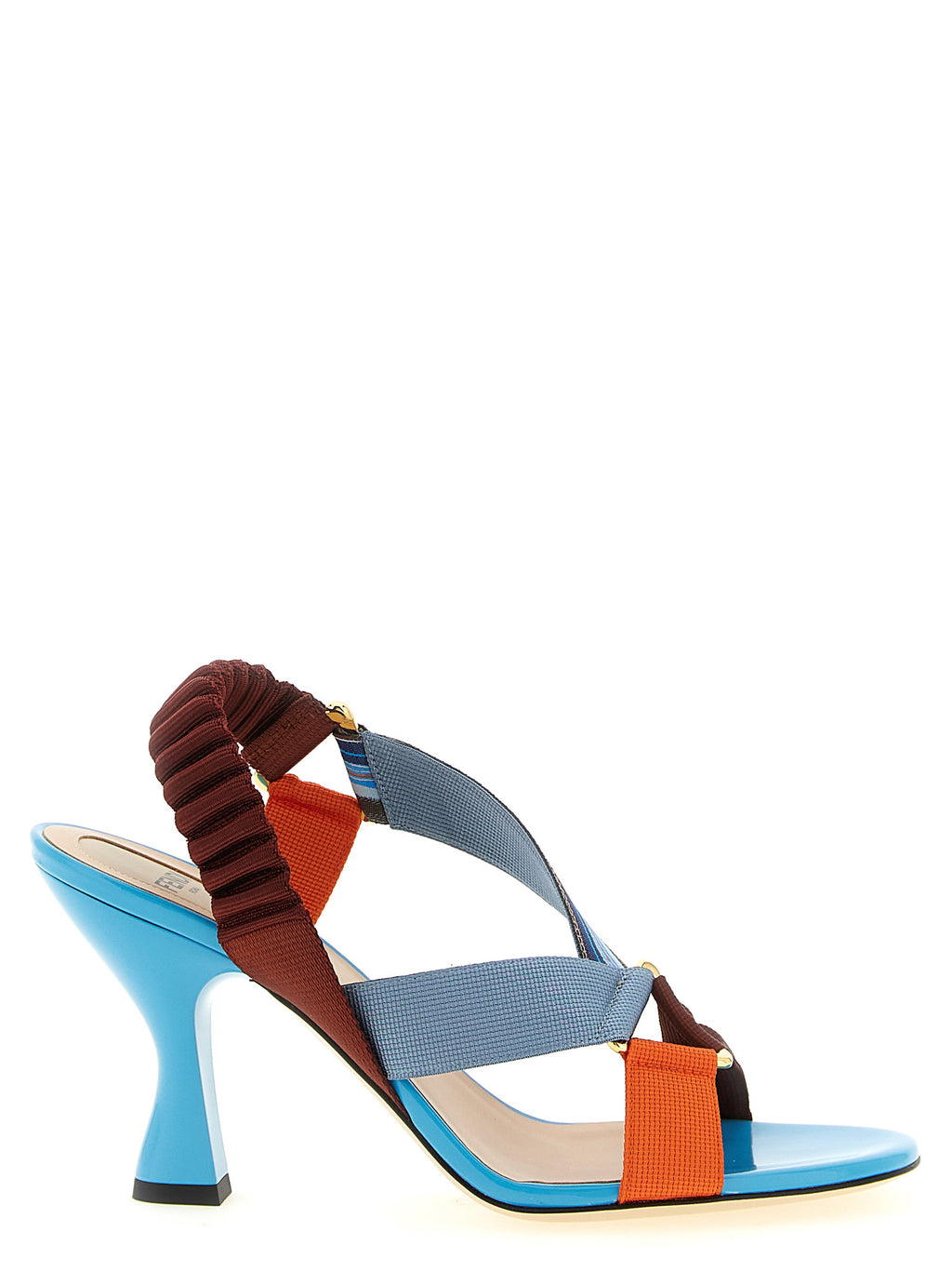 Fendi Colibrì Asymmetrical Sculptural-Heel Sandals