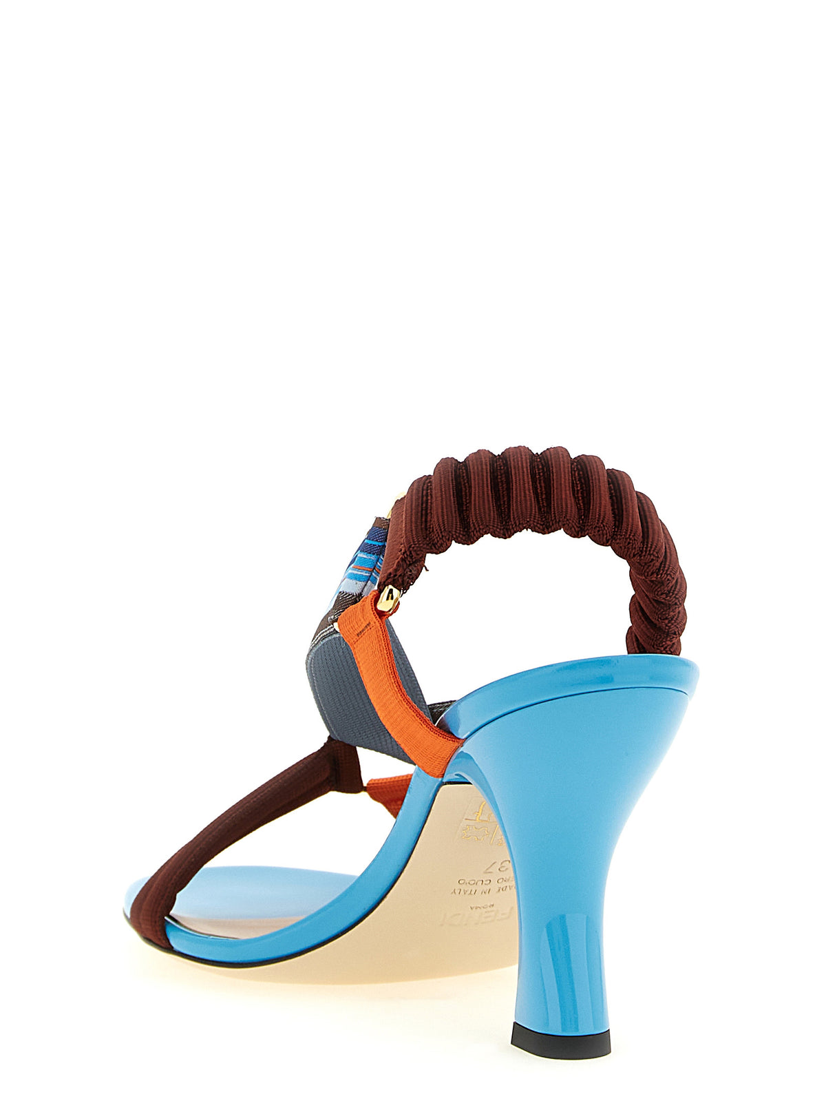 Fendi Colibrì Asymmetrical Sculptural-Heel Sandals