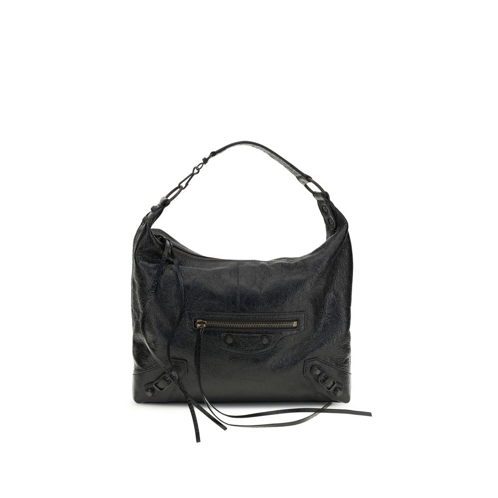 Balenciaga Le City Black Small Hobo Shoulder Bag