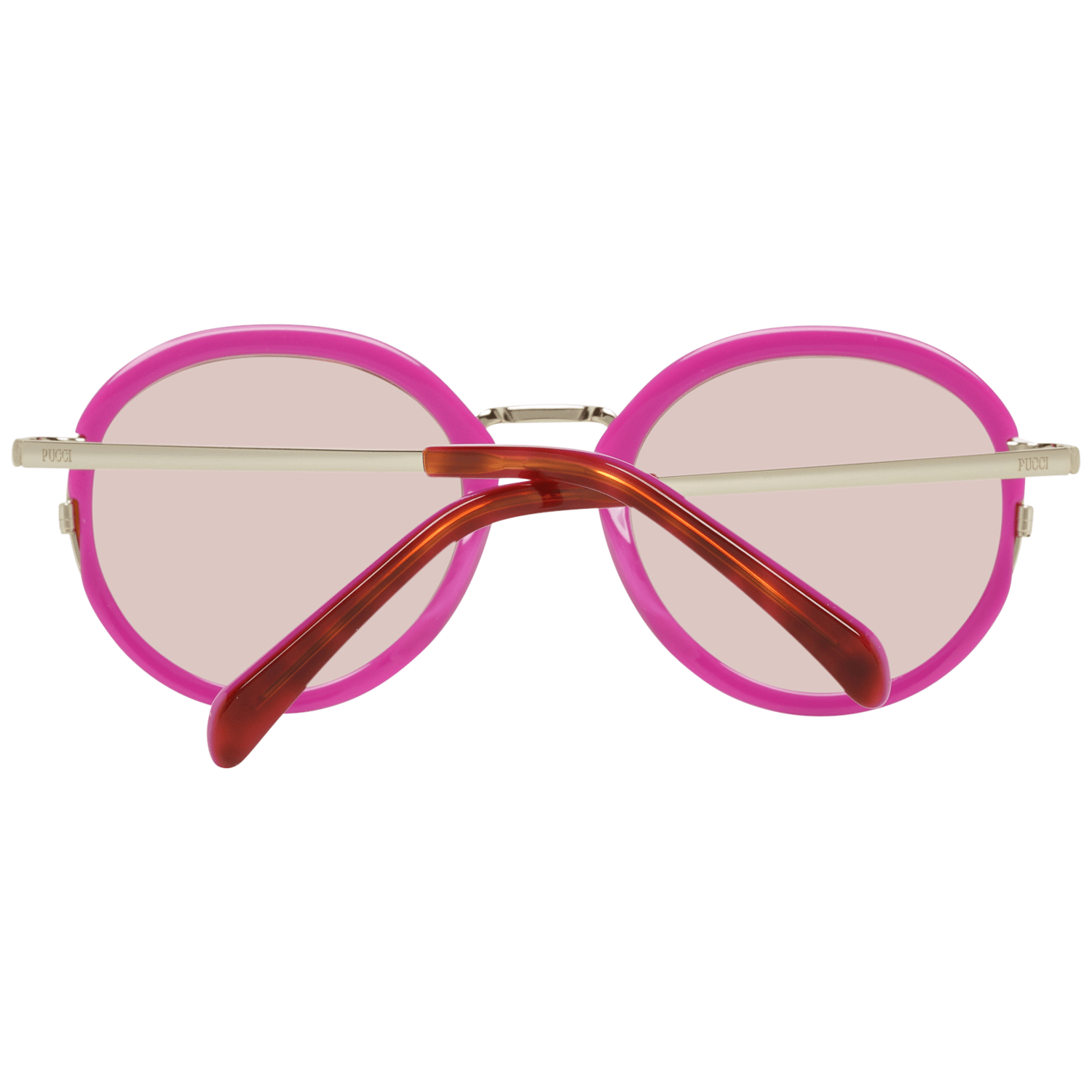 Emilio Pucci Brown Metal & Plastic Sunglasses