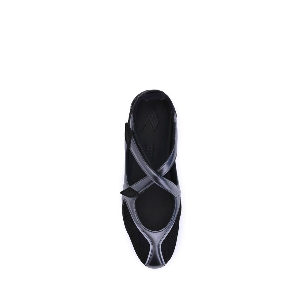 The Attico Black Polyethylene Ballet Flats