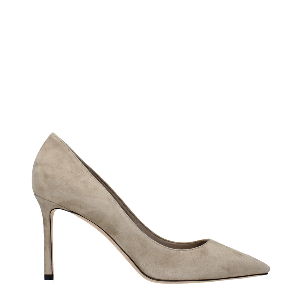 Jimmy Choo Gray Leather High Heel Pumps