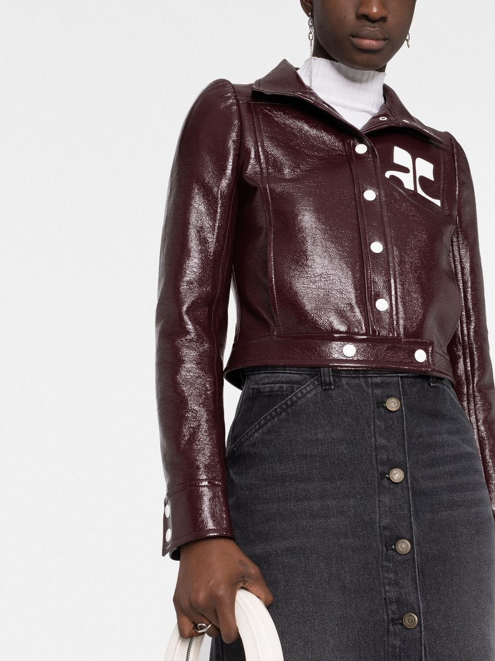 Courrèges Bordeaux Cotton Jacket