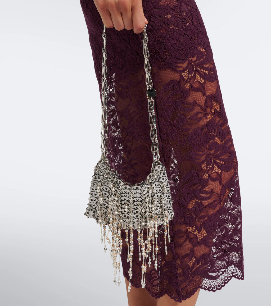 Rabanne 1969 Pearl Fringe Nano Shoulder Bag