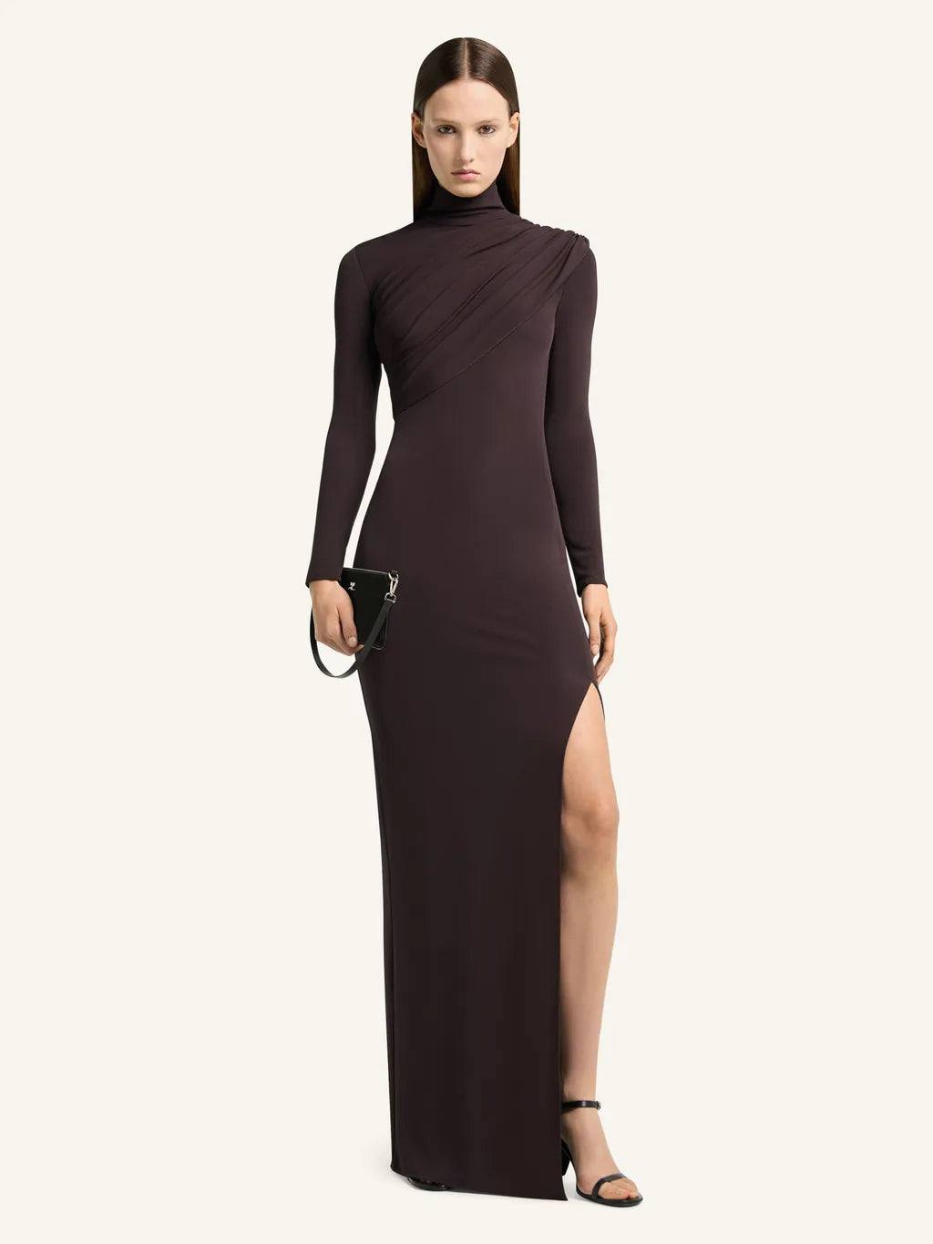 Courrèges Brown Viscose Casual Dress