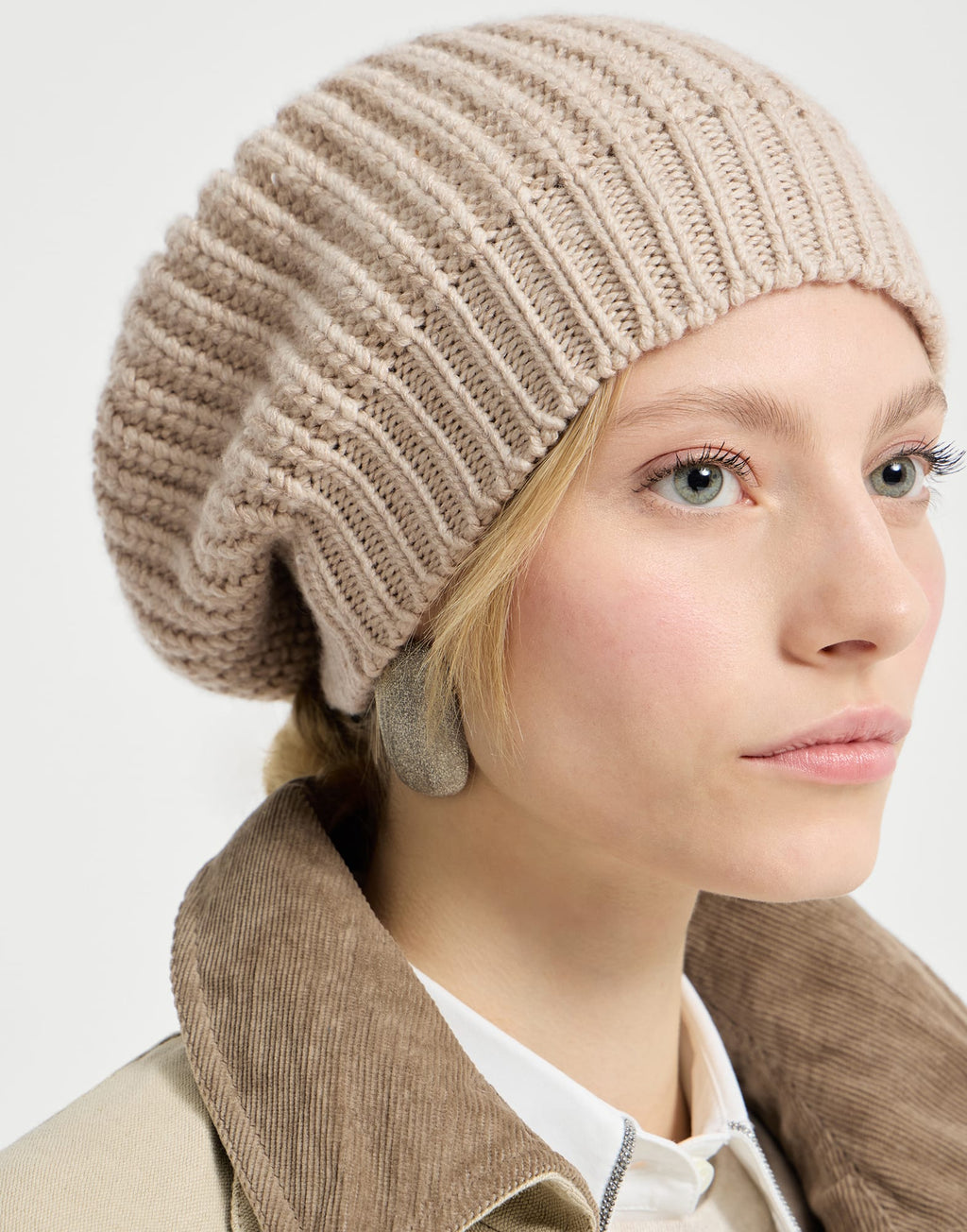 Brunello Cucinelli Beige Cashmere Beanie