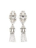 Alessandra Rich Crystal Tassel Drop Earrings