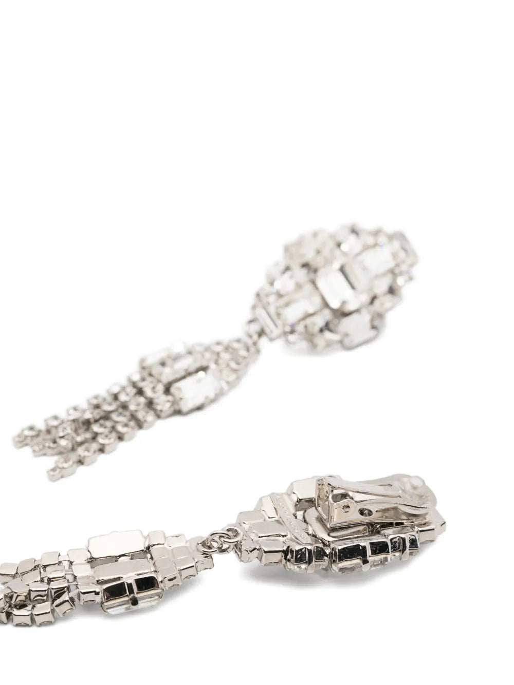 Alessandra Rich Crystal Tassel Drop Earrings