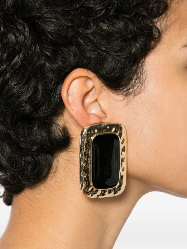 Self-Portrait Mottled Square Earrings