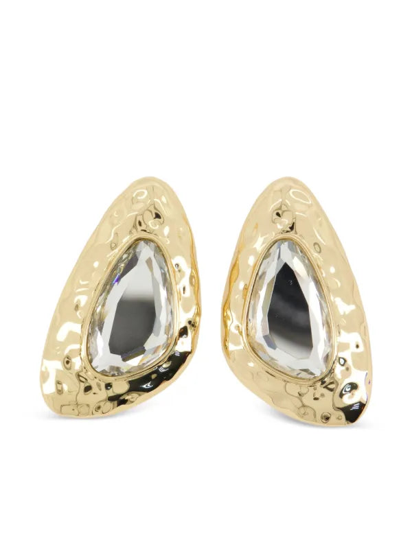 Self-Portrait Hammered Crystal Earrings