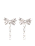 Self-Portrait Crystal Bow Drop Earrings